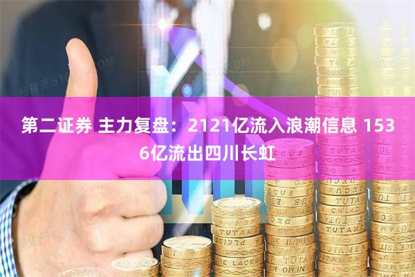 第二证券 主力复盘：2121亿流入浪潮信息 1536亿流出四川长虹
